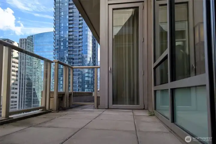 Balcony with entry to Master bedroom