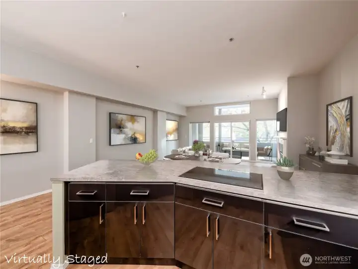 Kitchen - virtually staged Kitchen - virtually staged