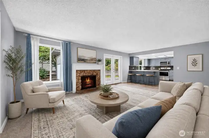 Family Room (virtually staged)