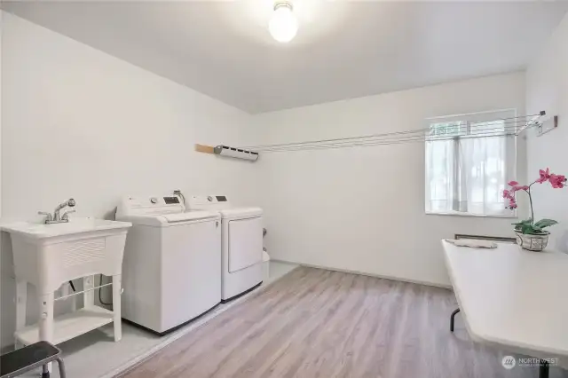 Laundry room just steps away