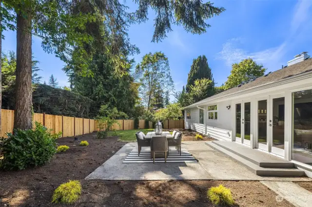 Enjoy the incredibly private backyard, perfect for creating your own retreat.