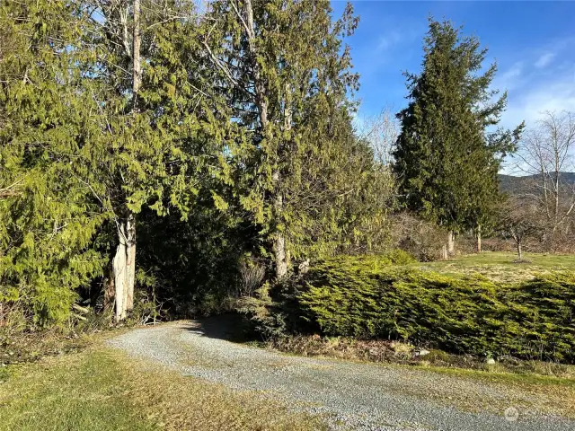 Driveway entrance to property