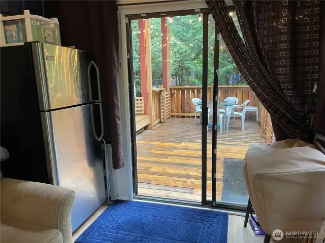 Inside covered porch area