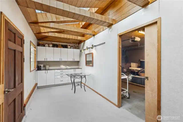 Craft room, or perhaps a home office.