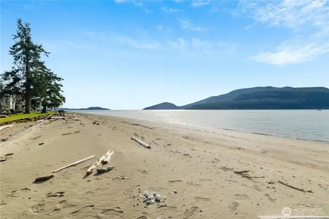 Looking south down the beach.