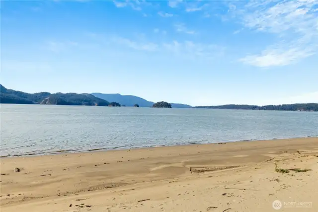 Looking across Bellingham Channel towards Cypress, Orcas Island, the Cone Islands and Sinclair Island.