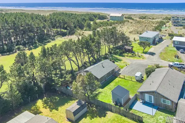 The ocean can be found just over the dunes