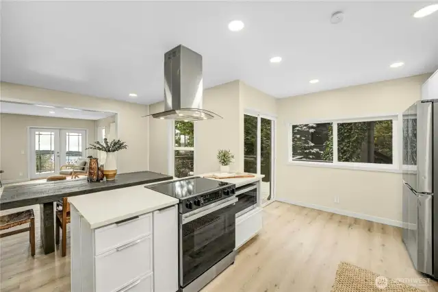 Open concept capturing views from kitchen.