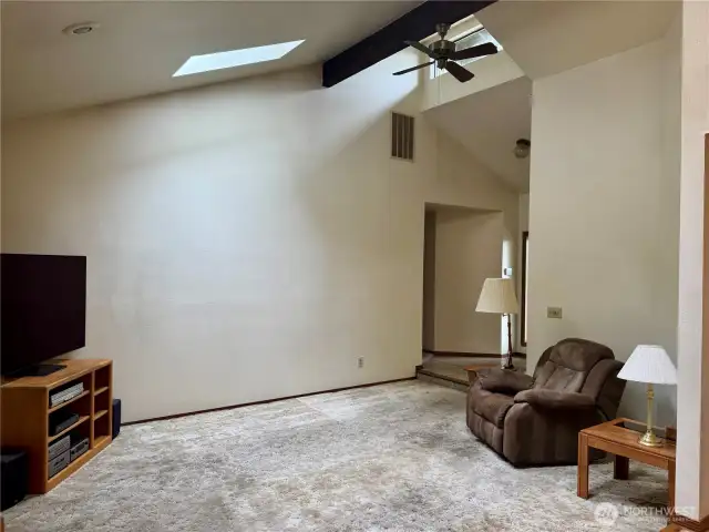 Living room...note awesome architecture!
