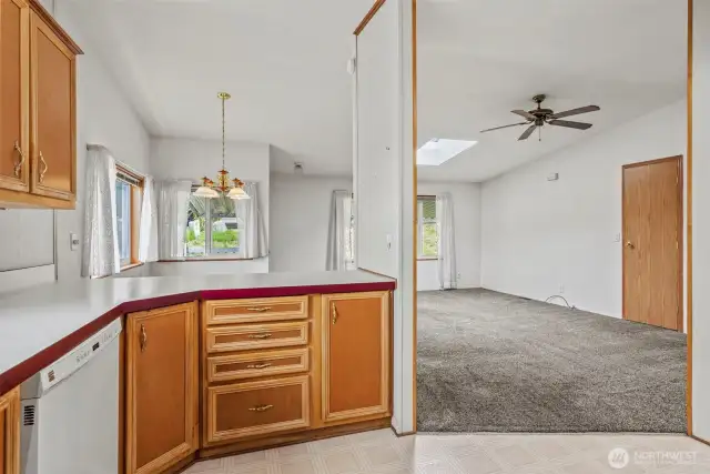 Kitchen Facing into eating area/family room