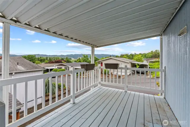 Covered Deck facing West