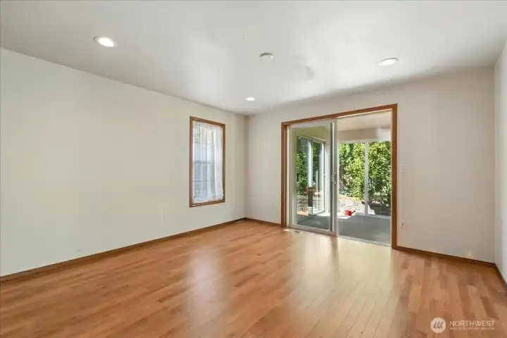 Primary Suite has Slider to Sun Porch