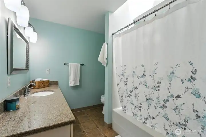 Big Hall Bath with Quartz Counters