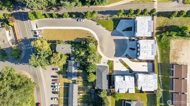 Aerial view of the cul-de-sac