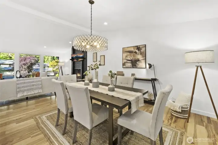 Dining Room is Spacious & has Seating for up to 10!