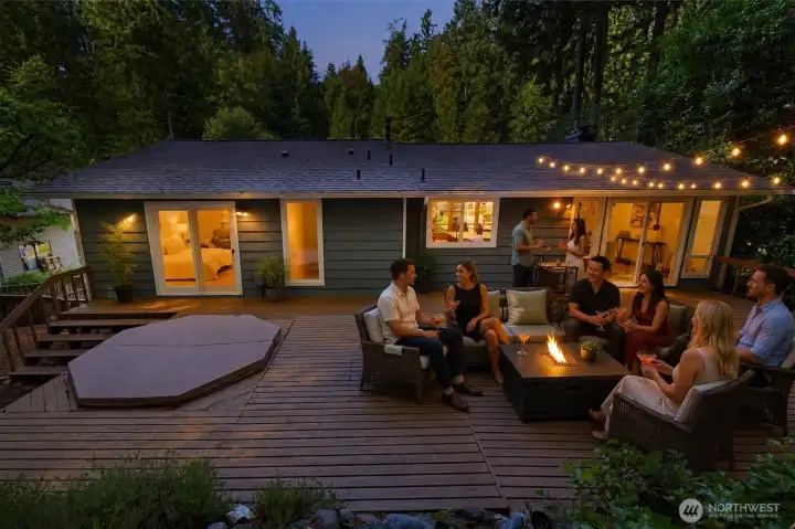 Back deck is so private and a great place to entertain. ( AI Generated) Back deck is so private and a great place to entertain. ( AI Generated)