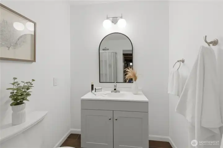 3/4 downstairs bath.