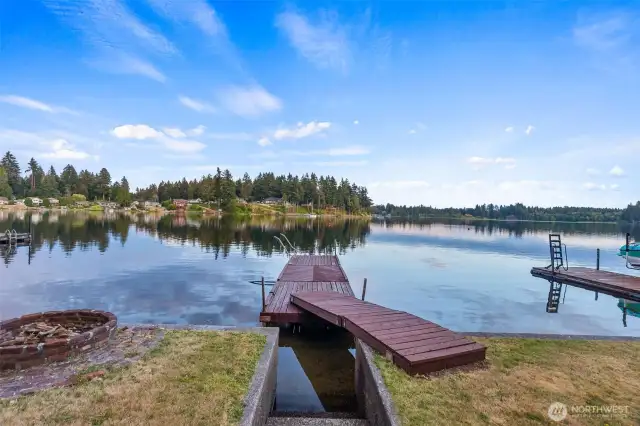 You will want a dock if you live on a lake! This is a great one, with terrific access and room for all of your toys.