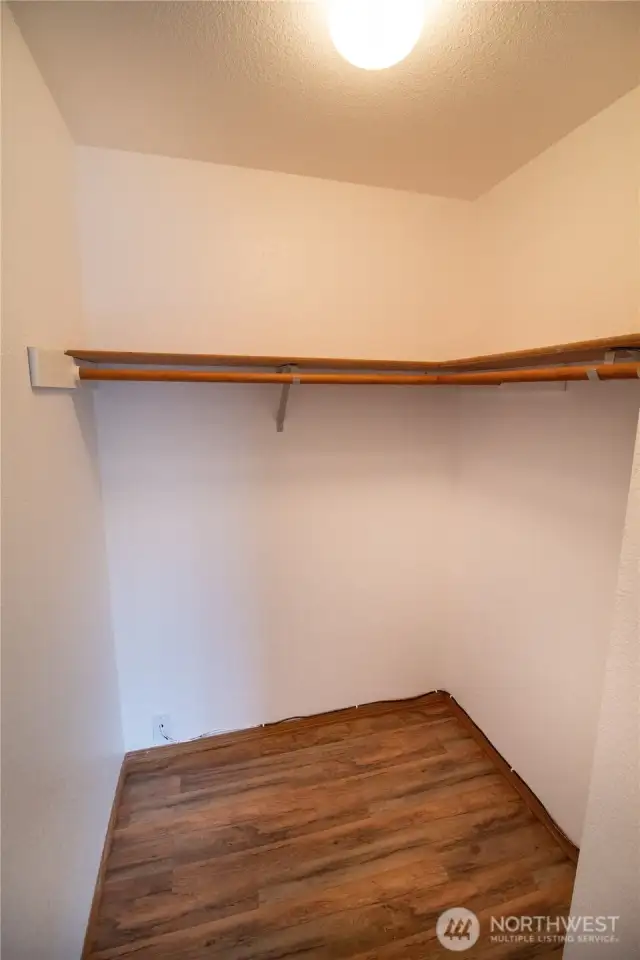 The walk-in closet for Bedroom #1!