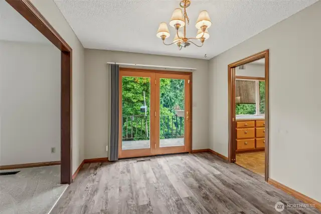 Formal Dining Room with Deck Access (between Living Room and Kitchen)