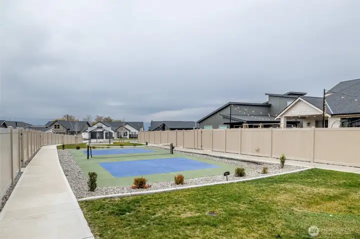 Community park with pickleball court