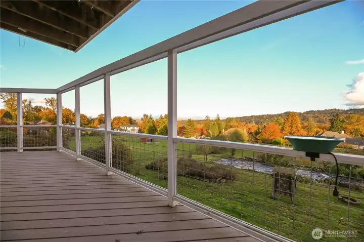 Sweeping views from main floor deck!