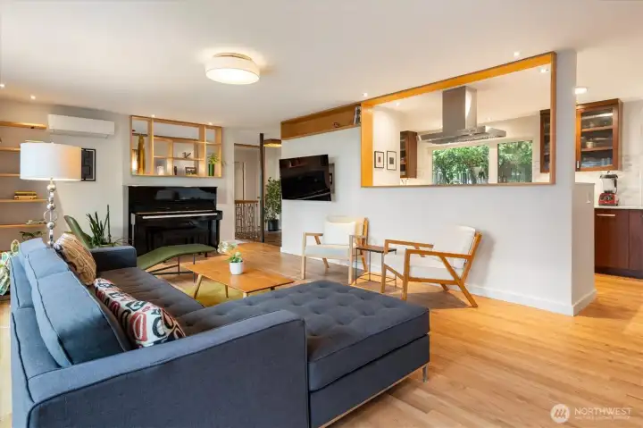 The open floorplan is designed to entertain.