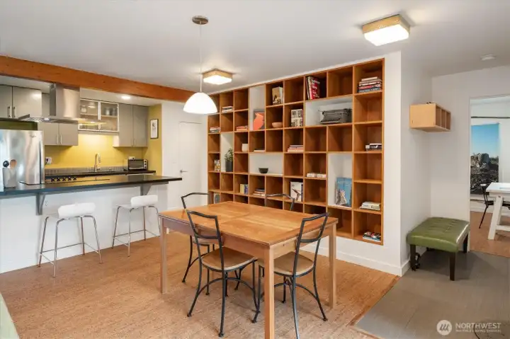 If functioning as a mother-in-law suite, this space makes for a perfect living room and kitchen. This level includes it's own entrance, laundry and 2 bedrooms.