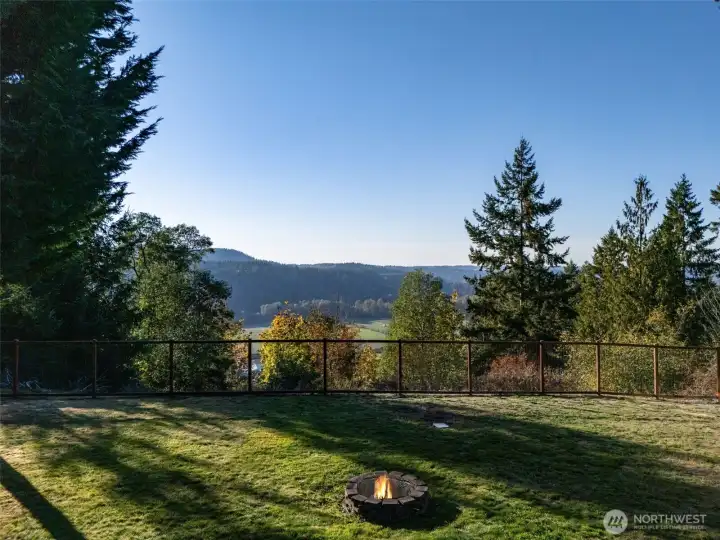 Gather around the firepit and enjoy the peaceful surroundings.