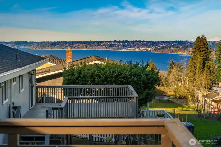 Backyard views: Seattle skyline and Mt. Baker off in the distance!
