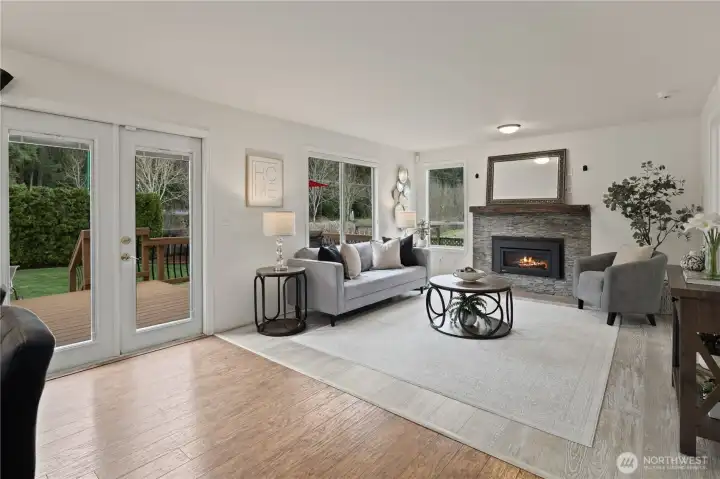 French doors to your fabulous backyard~