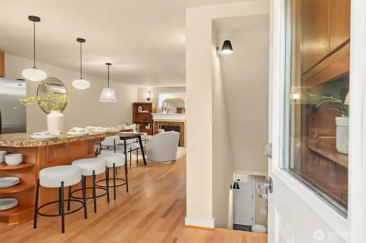 Entering into your formal living spaces