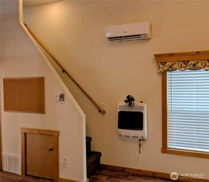 Propane gas heater AND ductless heat pump (heat & cools)