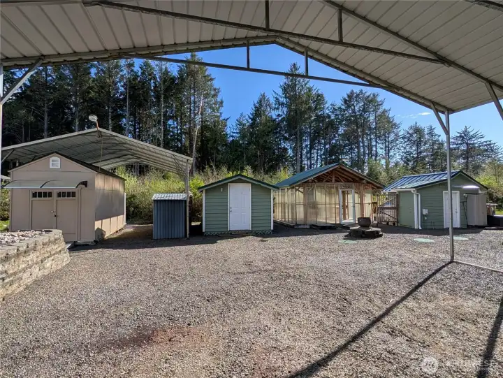 4 different outbuildings