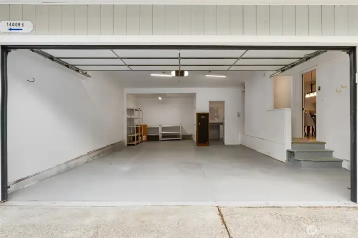 huge deep two car garage