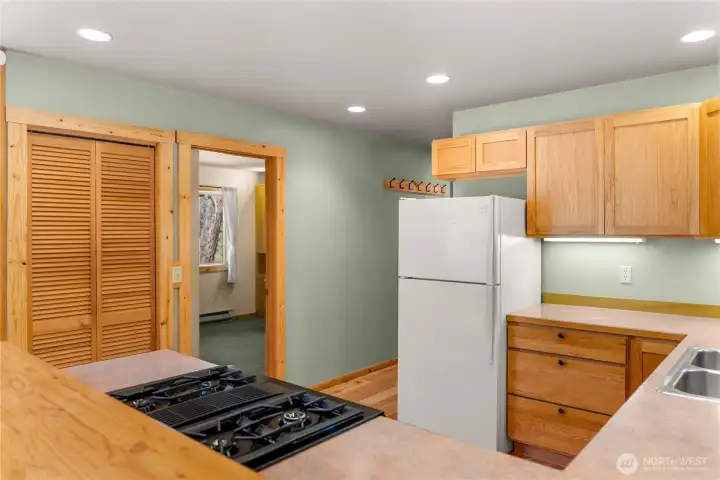 Entrance to downstairs bedroom.