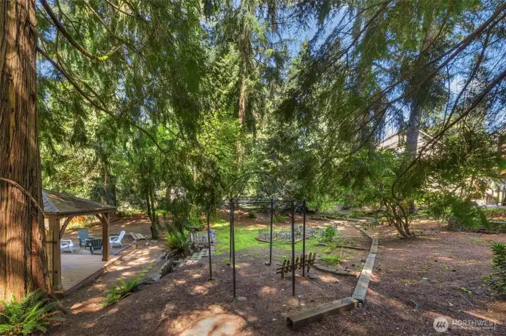 another view of the gazebo area looking northwest.