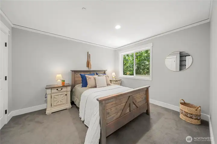 Upstairs Bedroom #2, also with custom closet system. Upstairs Bedroom #2, also with custom closet system.