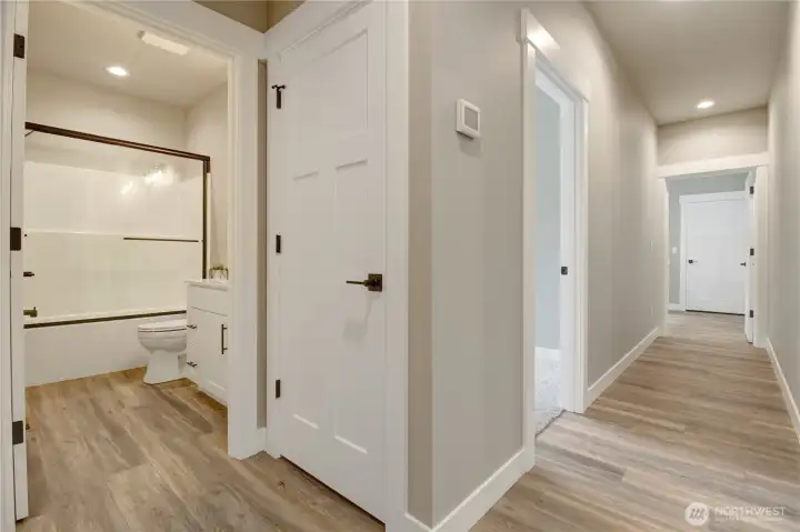 shared bathroom and spacious hall to the laundry area. shared bathroom and spacious hall to the laundry area.
