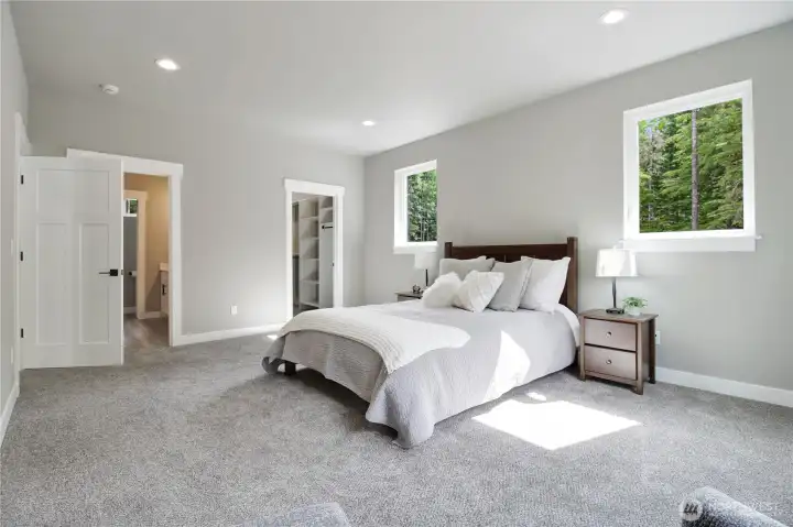 walk in closet and on suite. This massive bedroom could easily fit a California king! walk in closet and on suite. This massive bedroom could easily fit a California king!