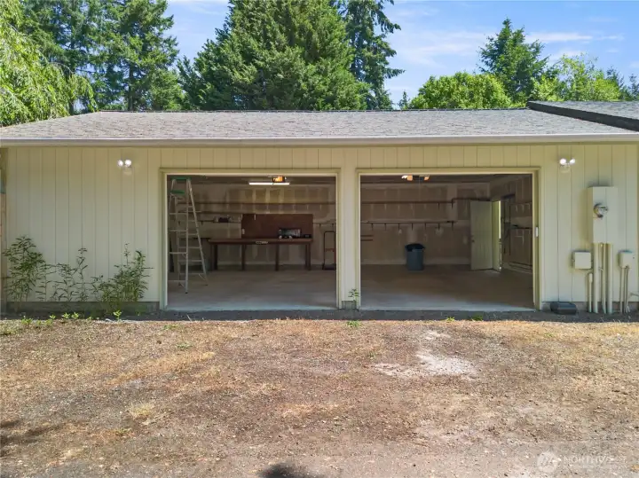 This 2 car garage is large enough for your shop and projects.
