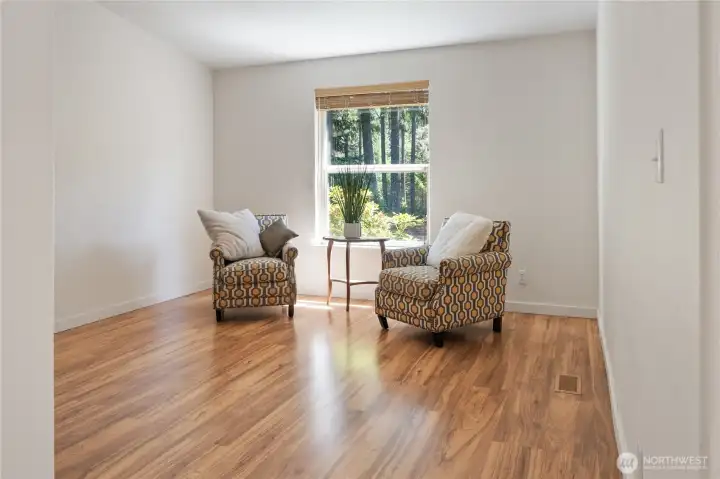 Part of primary suite - could be an office or a sitting room. Lots of options with this custom designed home.