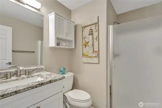 3/4 bath.