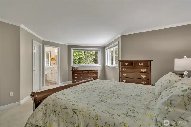 The primary bedroom features a private bath.