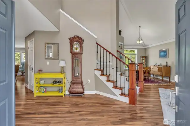 Step inside to find rich laminate flooring that flows throughout the main living areas.