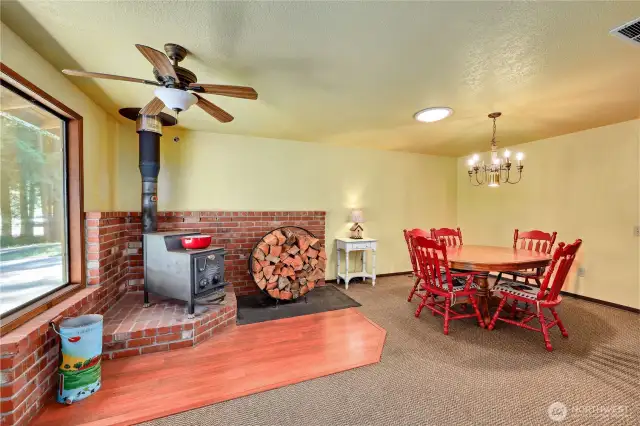 Family room with extra dining