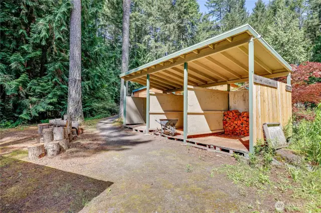 Huge wood storage area