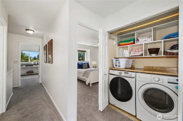Laundry on the top floor with all the bedrooms.