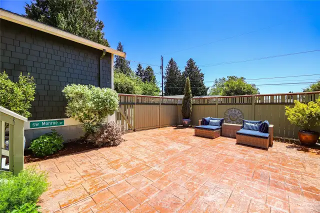 Stamped  concrete front patio!
