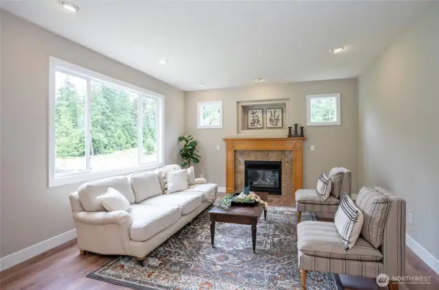Large Family Room with Gas Fireplace